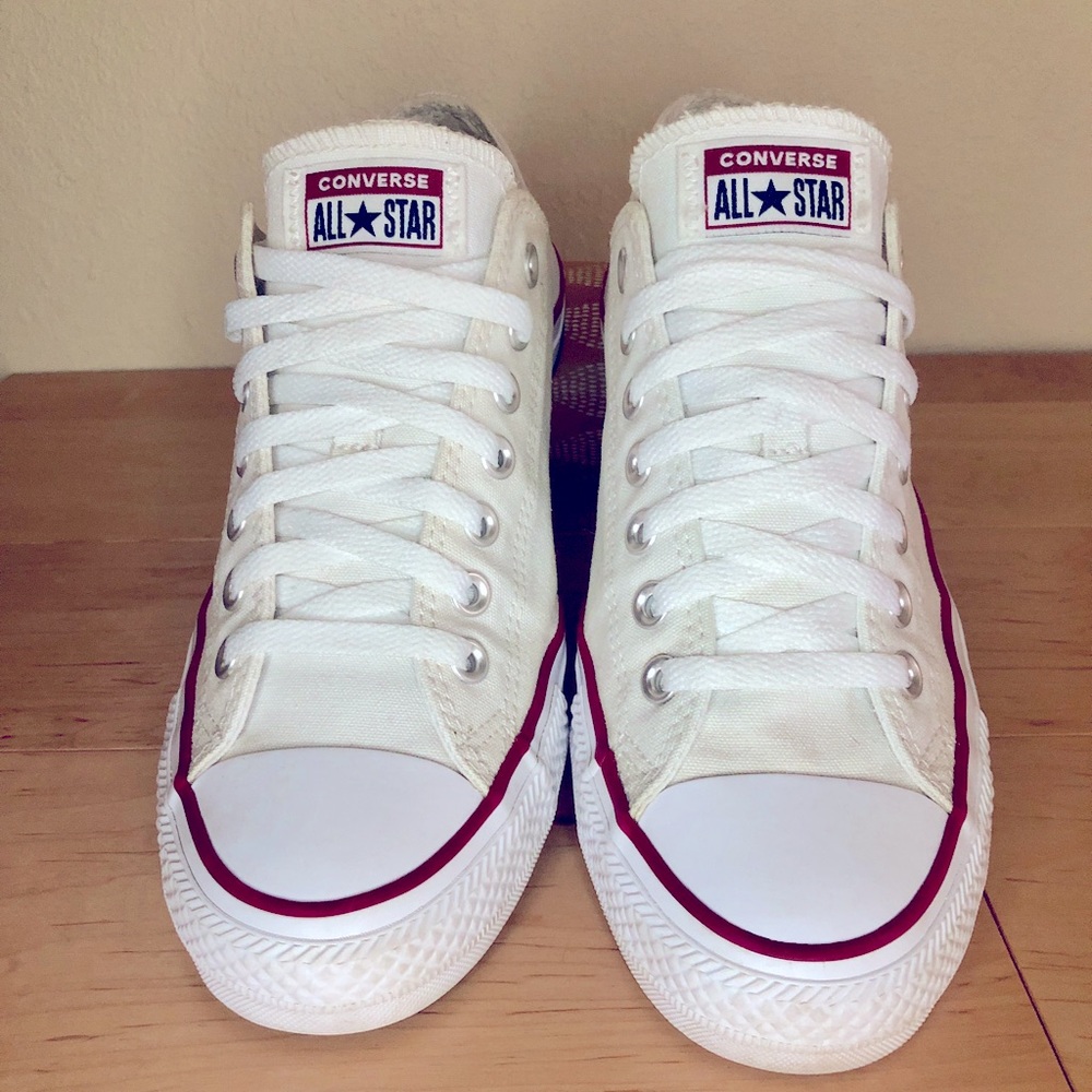 Converse All Star White Low Tops Size 8.5